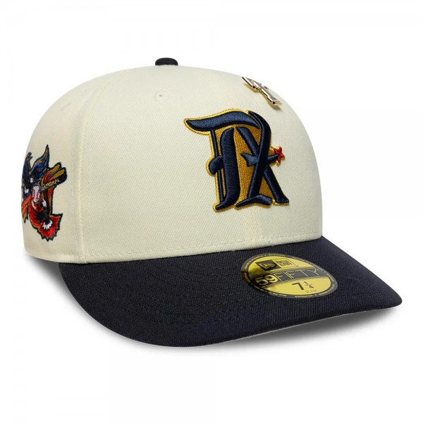 Texas Rangers MLB Pin Cream & Navy 59FIFTY Fitted Cap Texas Rangers MLB Pin Cream & Navy 59FIFTY Fitted Cap