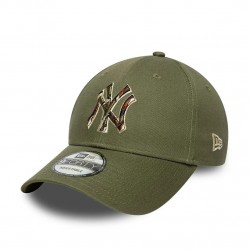 New York Yankees MLB Outline Camo Green 9FORTY Adjustable Cap