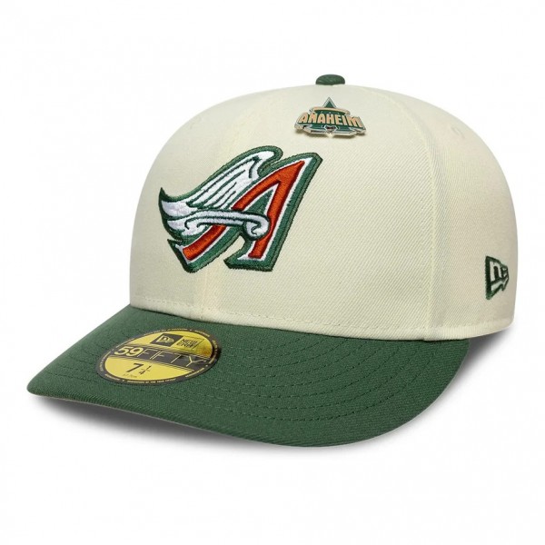 LA Angels MLB Pin Cream & Dark Green 59FIFTY Fitted Cap LA Angels MLB Pin Cream & Dark Green 59FIFTY Fitted Cap