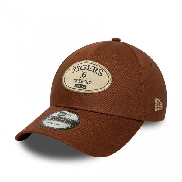 Detroit Tigers MLB Patch Brown 9FORTY Adjustable Cap