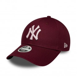 New York Yankees Womens MLB Metallic Dark Red 9FORTY Adjustable Cap