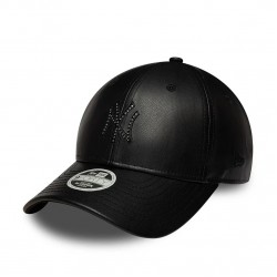 Yankees Womens MLB Diamante PU Black 9FORTY M-Crown Adjustable Cap