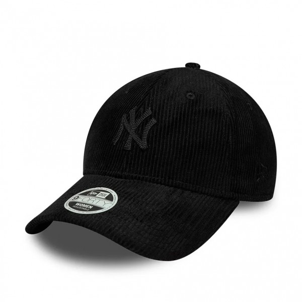 New York Yankees Womens MLB Cord Black 9FORTY Adjustable Cap New York Yankees Womens MLB Cord Black 9FORTY Adjustable Cap