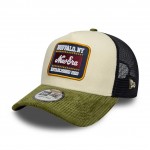 New Era Patch Cord Cream & Green 9FORTY A-Frame Trucker Adjustable Cap