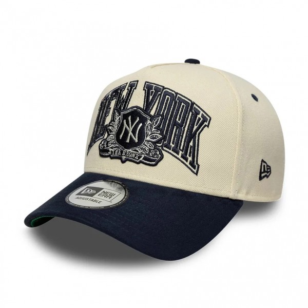 New York Yankees MLB Suede Cream & Navy 9FORTY E-Frame Adjustable Cap New York Yankees MLB Suede Cream & Navy 9FORTY E-Frame Adjustable Cap