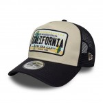 New Era Cali Licence Plate Navy 9FORTY A-Frame Trucker Adjustable Cap