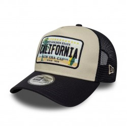 New Era Cali Licence Plate Navy 9FORTY A-Frame Trucker Adjustable Cap