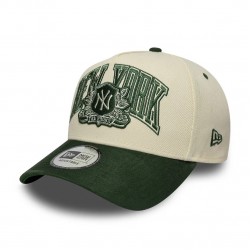 New York Yankees MLB Suede Cream & Green 9FORTY E-Frame Adjustable Cap