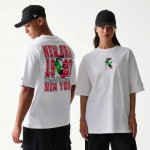 New Era Baseball Cat Character Graphic White Oversized T-Shirt New Era Baseball Cat Character Graphic White Oversized T-Shirt