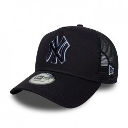 New York Yankees MLB Outline Navy 9FORTY E-Frame Trucker Cap