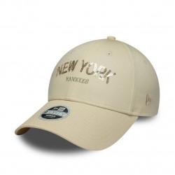 Γυναικείο New York Yankees Womens MLB Sequin Wordmark Light Beige 9FORTY Cap
