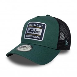 New Era Patch Dark Green 9FORTY A-Frame Trucker Cap