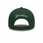 New York Yankees MLB Outline Script Dark Green 9FORTY E-Frame Cap