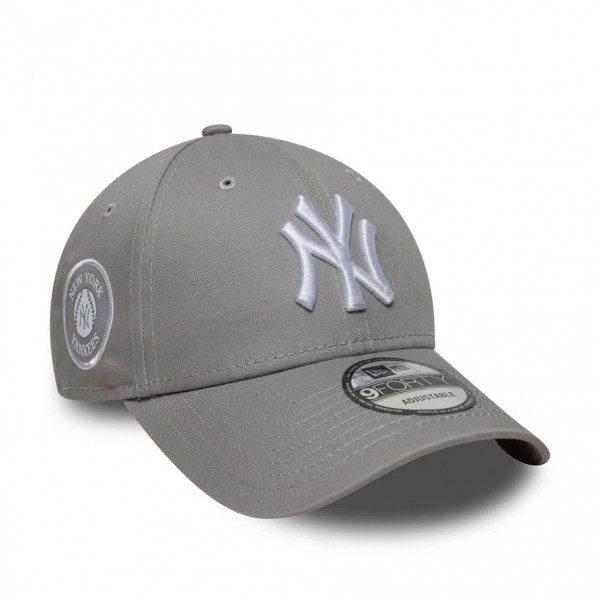 New York Yankees MLB Side Patch Grey 9FORTY Cap