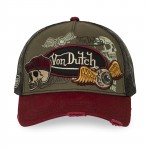 Patches Khaki Burgundy Trucker Cap Von Dutch Patches Khaki Burgundy Trucker Cap Von Dutch