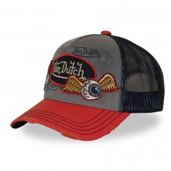 Patches Orange Grey Trucker Cap Von Dutch