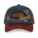 Patches Burgundy Navy Trucker Cap Von Dutch