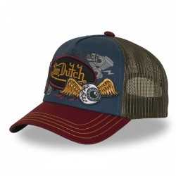 Patches Burgundy Navy Trucker Cap Von Dutch