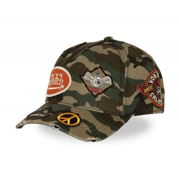 Kamo Tiger Woodland Camo Baseball Cap Von Dutch