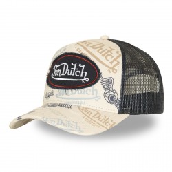 Cafe Beige Black Trucker Cap Von Dutch