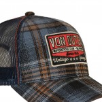 Checked Patch Trucker Cap Von Dutch