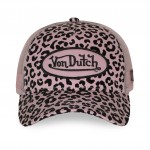 Leopard Rose Pink Black Trucker Cap Von Dutch