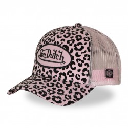 Leopard Rose Pink Black Trucker Cap Von Dutch