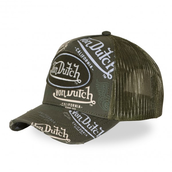 Cafe Olive Khaki Trucker Cap Von Dutch Cafe Olive Khaki Trucker Cap Von Dutch