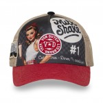 Subl Pinup Milk Red Trucker Cap Von Dutch