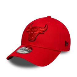 Chicago Bulls NBA Outline Red 9FORTY Adjustable Cap