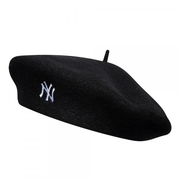 New York Yankees MLB Wool Script Black Beret