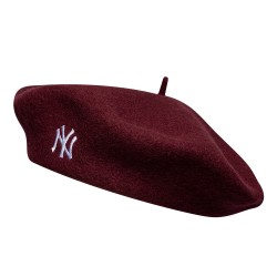 New York Yankees MLB Wool Script Dark Red Beret