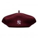 New York Yankees MLB Wool Script Dark Red Beret