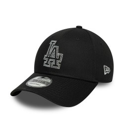 LA Dodgers MLB Metallic Outline Black 9FORTY Adjustable Cap