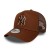 New York Yankees MLB Outline Brown 9FORTY E-Frame Trucker Adjustable Cap
