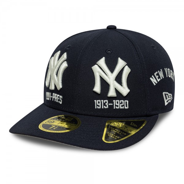 New York Yankees MLB Historic Navy Low Profile 59FIFTY Fitted Cap New York Yankees MLB Historic Navy Low Profile 59FIFTY Fitted Cap