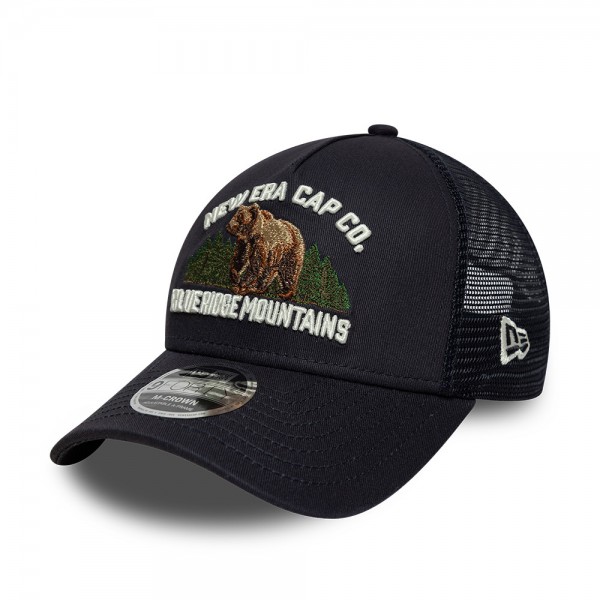 New Era Graphic Navy 9FORTY M-Crown A-Frame Trucker Adjustable Cap New Era Graphic Navy 9FORTY M-Crown A-Frame Trucker Adjustable Cap