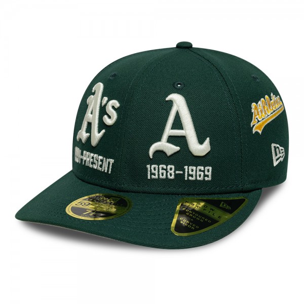 Athletics MLB Historic Dark Green Low Profile 59FIFTY Fitted Cap Athletics MLB Historic Dark Green Low Profile 59FIFTY Fitted Cap