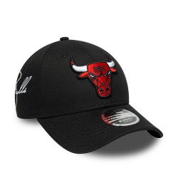 Chicago Bulls NBA Side Script Black 9FORTY M-Crown Adjustable Cap