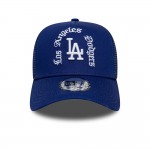Los Angeles Dodgers MLB Script Dark Blue 9FORTY A-Frame Trucker Adjustable Cap New Era. Los Angeles Dodgers MLB Script Dark Blue 9FORTY A-Frame Trucker Adjustable Cap New Era.