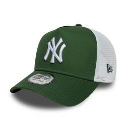 New York Yankees MLB League Essential Dark Green 9FORTY A-Frame Trucker Adjustable Cap New Era