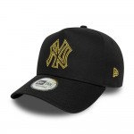 New York Yankees Metallic Outline Black 9FORTY E-Frame Adjustable Cap New Era