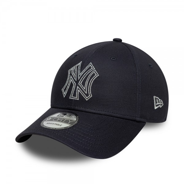 New York Yankees MLB Metallic Outline Navy 9FORTY Adjustable Cap New York Yankees MLB Metallic Outline Navy 9FORTY Adjustable Cap