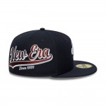 New Era Heritage Script Navy 59FIFTY Fitted Cap New Era Heritage Script Navy 59FIFTY Fitted Cap