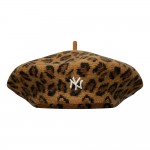 New York Yankees MLB Leopard Beige Beret