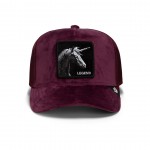 Legend Unicorn Burgundy Velvet Trucker Cap Goorin Bros