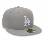 LA Dodgers MLB Basic Grey 59FIFTY Fitted Cap