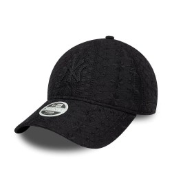 New York Yankees Womens MLB Broderie Black 9TWENTY Adjustable Cap