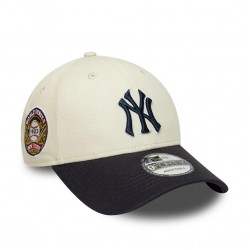 New York Yankees MLB World Series Patch Cream 9FORTY Adjustable Cap