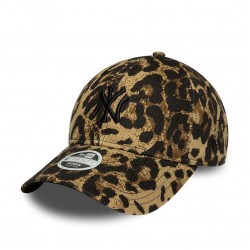 New York Yankees Womens MLB Leopard Dark Brown 9TWENTY Adjustable Cap
